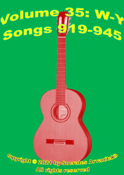 Folk Songs For Classical Guitar - Volume 35 (Songs 919-945) image number null