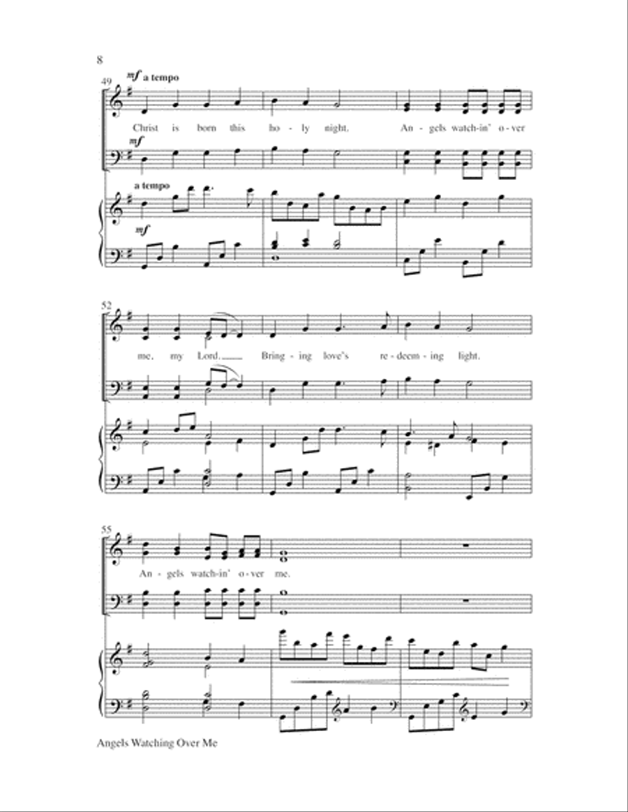 Angels Watching Over Me Angels Watching Over Me 4-Part scores gallery preview page 9
