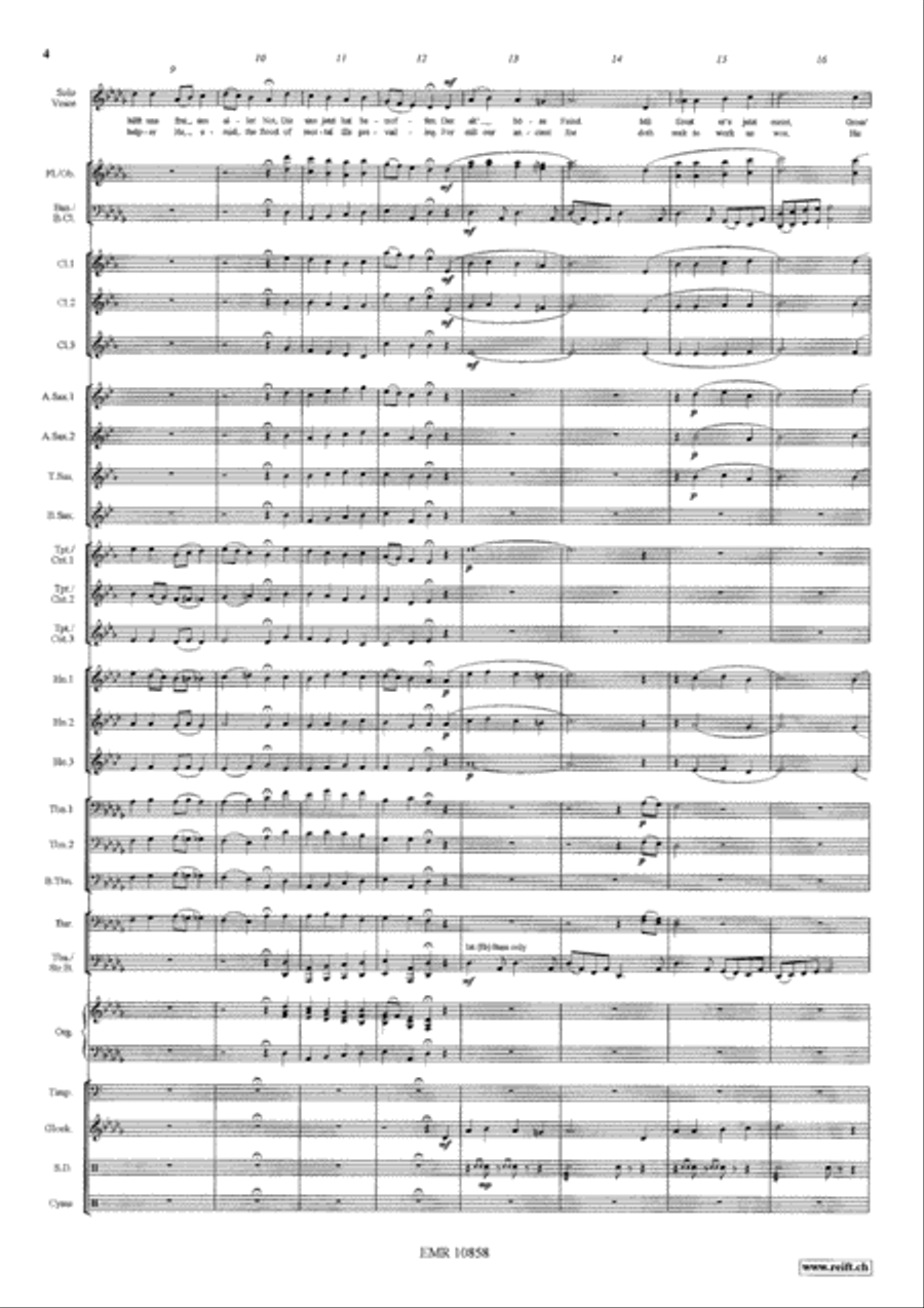Ein'feste Burg ist (A Mighty Fortress) (Solo Voice) Concert Band scores gallery preview page 4