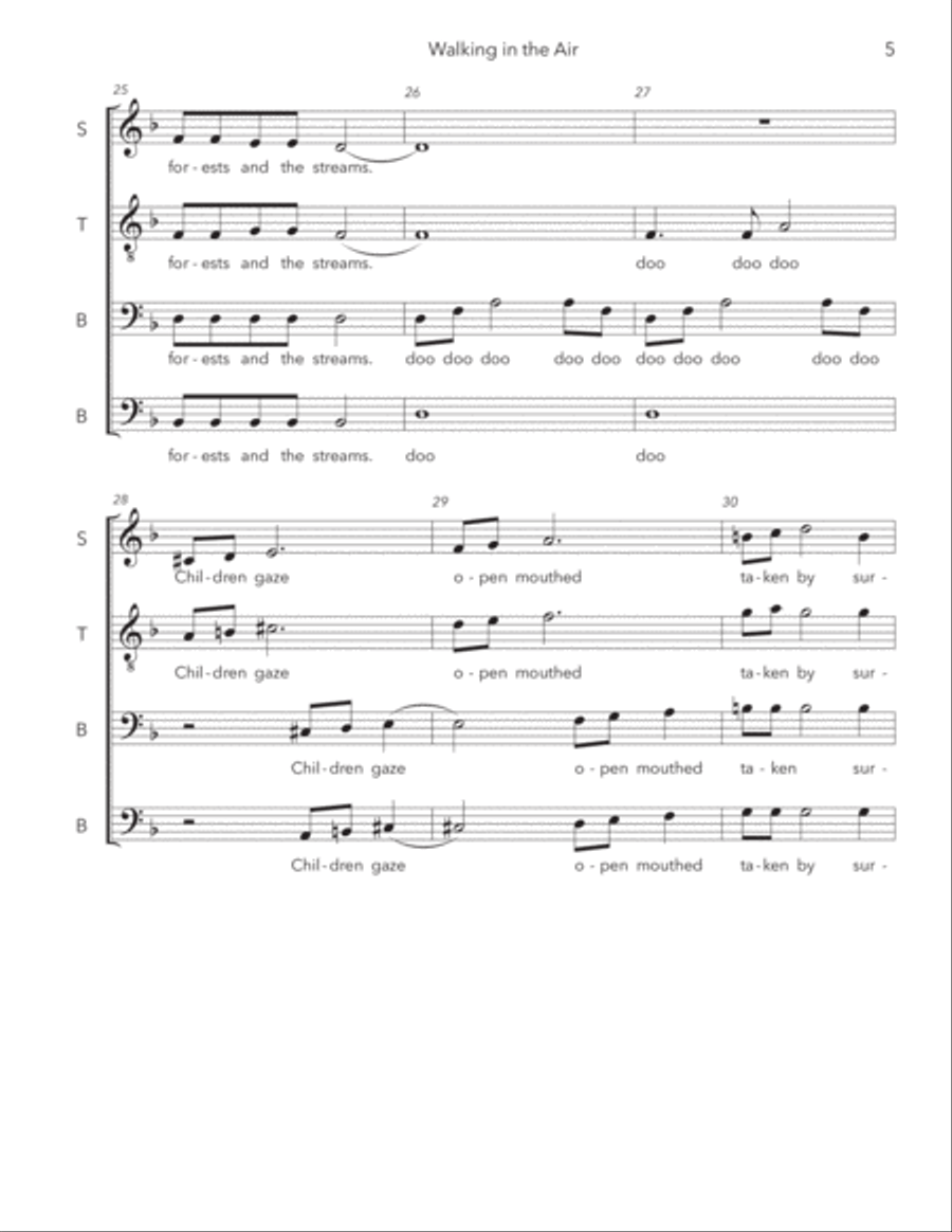 Walking In The Air Walking In The Air 4-Part scores gallery preview page 5