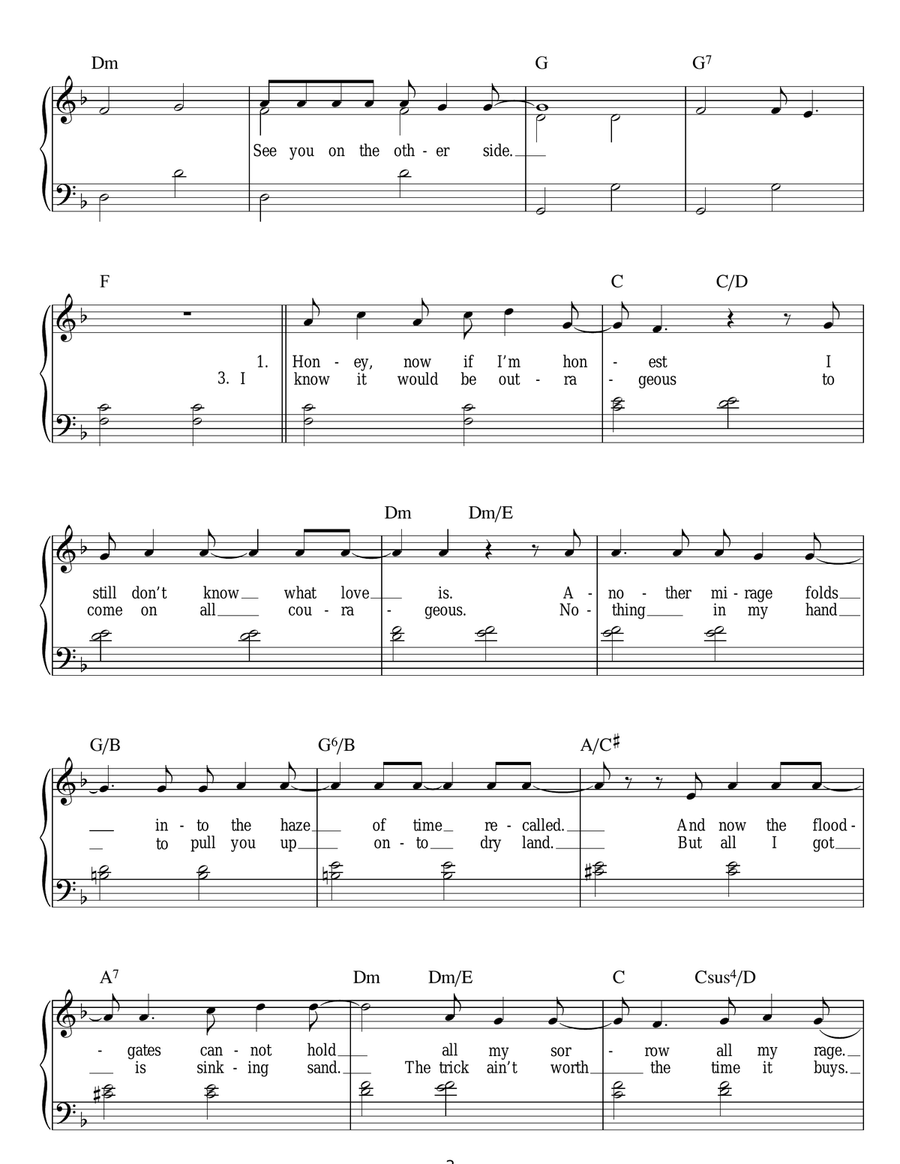 The Other Side The Other Side Voice scores gallery preview page 2