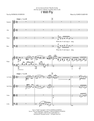 Book cover for I Will Fly - Full Score (SATB)