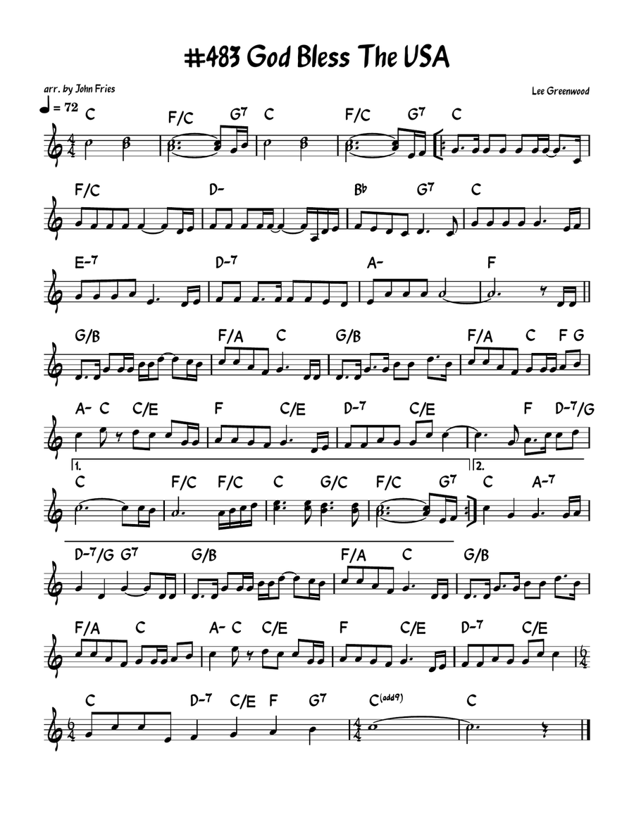 Proud To Be An American Piano scores gallery preview page 1