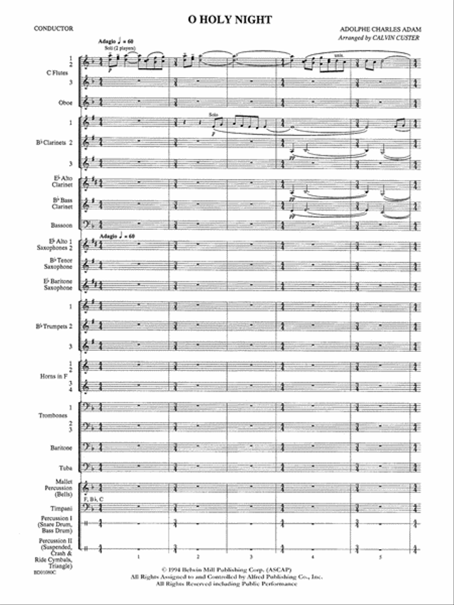 O Holy Night: Score O Holy Night: Score Concert Band scores gallery preview page 2