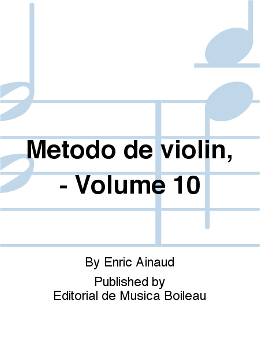Metodo de violin, - Volume 10 Violin Solo scores gallery preview page 1