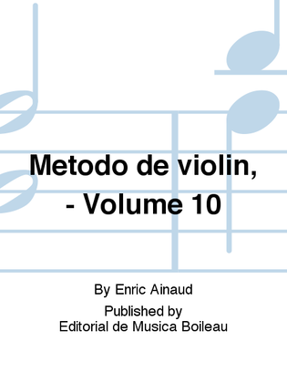 Metodo de violin, - Volume 10
