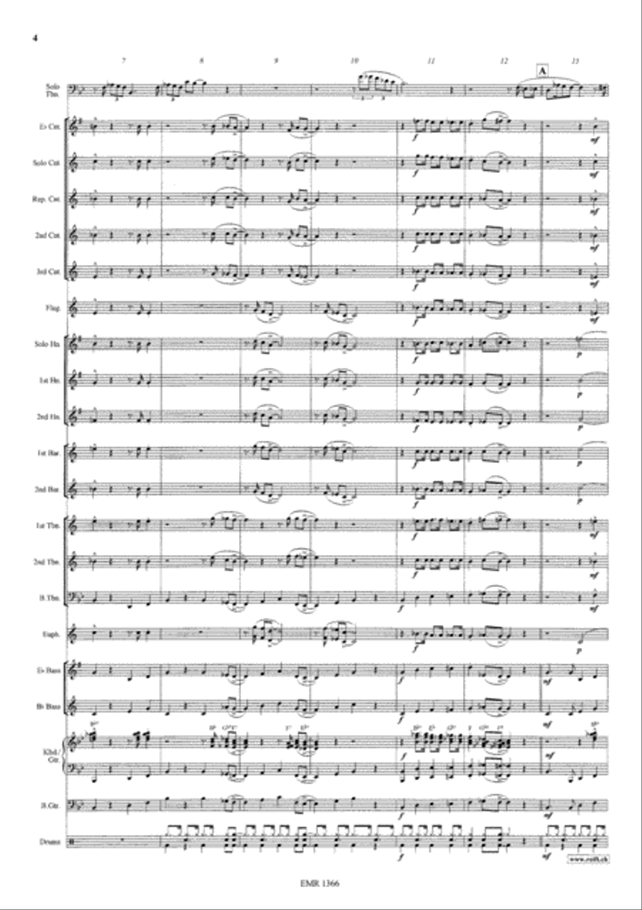 Way Down Blues Way Down Blues Brass Band scores gallery preview page 5