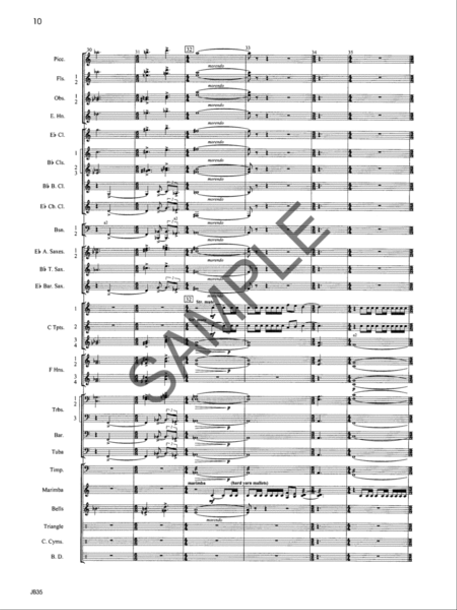 Aubrey Fanfare - Score Concert Band scores gallery preview page 9