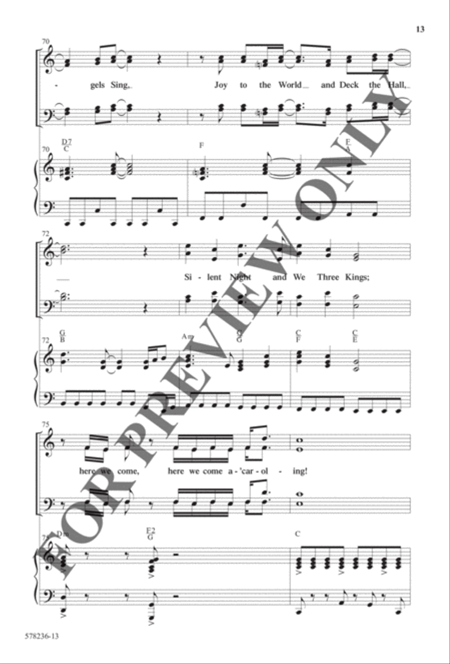 Here We Come a'Caroling - Anthem Choir scores gallery preview page 12