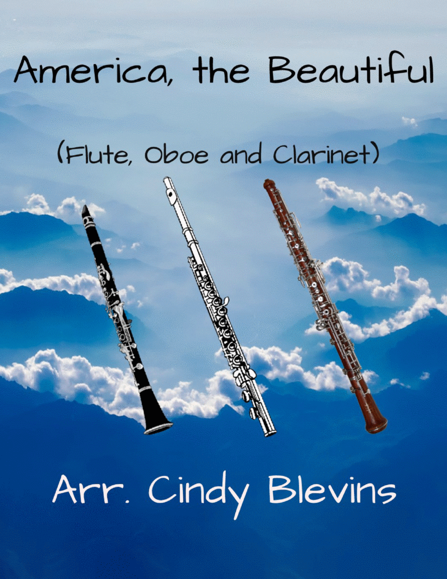 America, the Beautiful, for Flute, Oboe and Clarinet Woodwind Trio scores gallery preview page 1