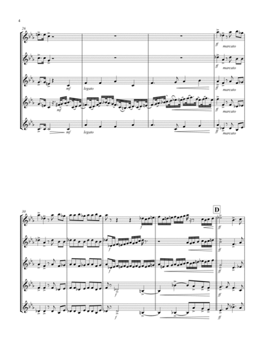 Coronation March (Db) (Tenor Saxophone Quintet)