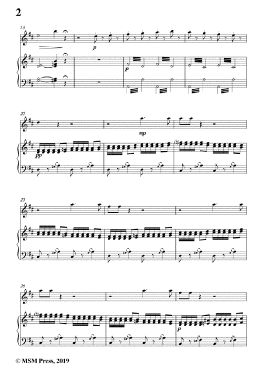 Rossini-La calunnia,for Flute and Piano Flute Solo scores gallery preview page 4