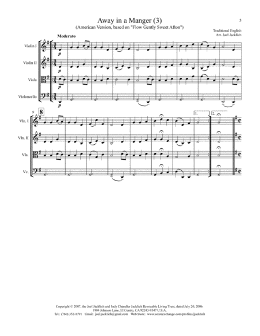 The Big Book of Christmas Carols for String Quartet, Vol. I String Quartet scores gallery preview page 5