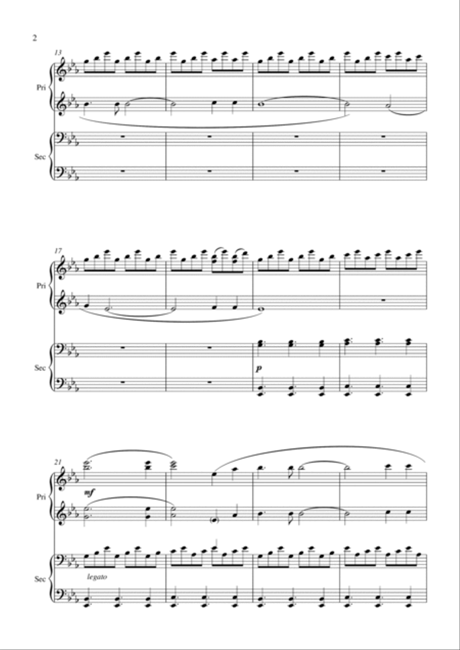 Kumbaya (Come by here, my Lord) 1 Piano, 4-Hands scores gallery preview page 3