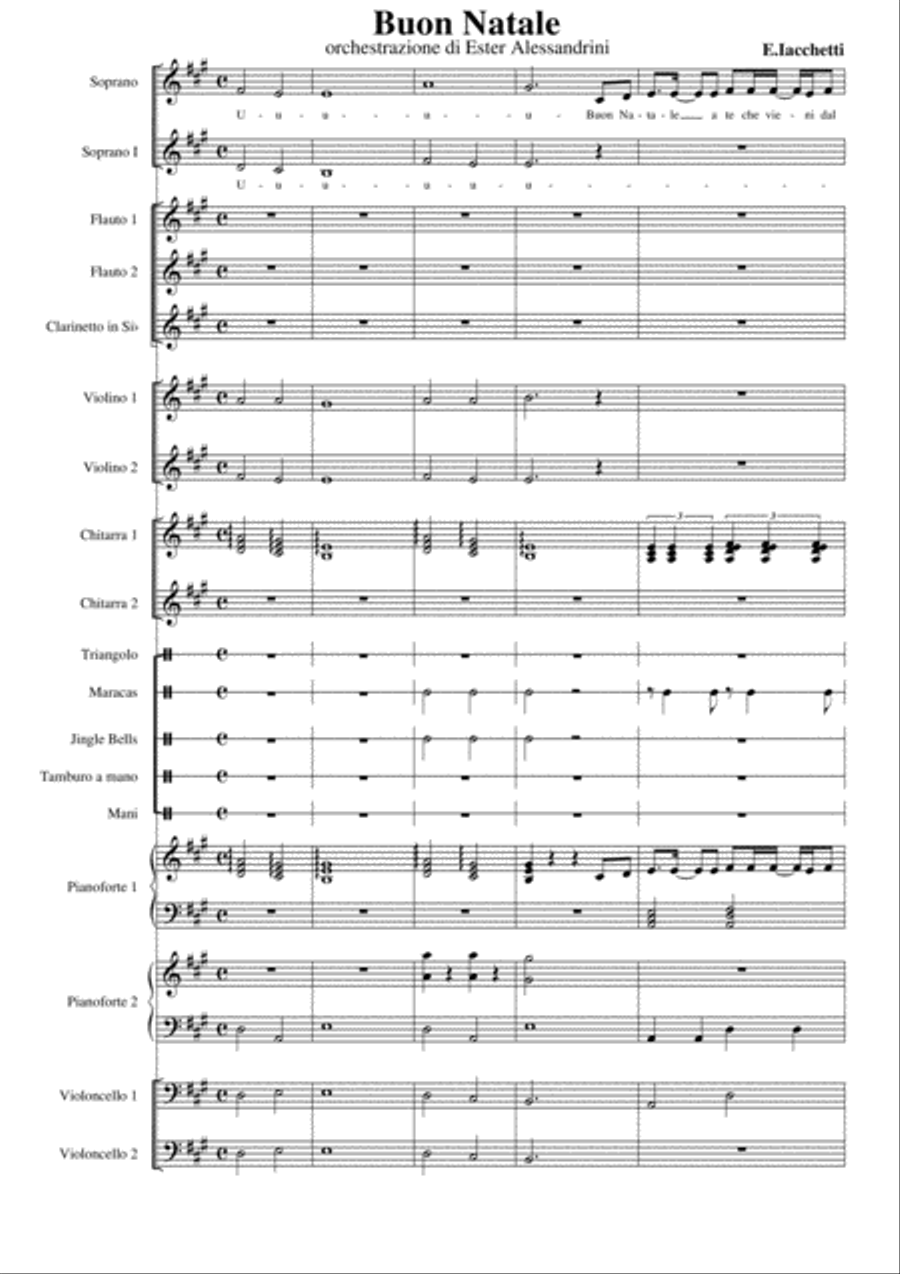 Buon Natale Buon Natale Choir scores gallery preview page 1