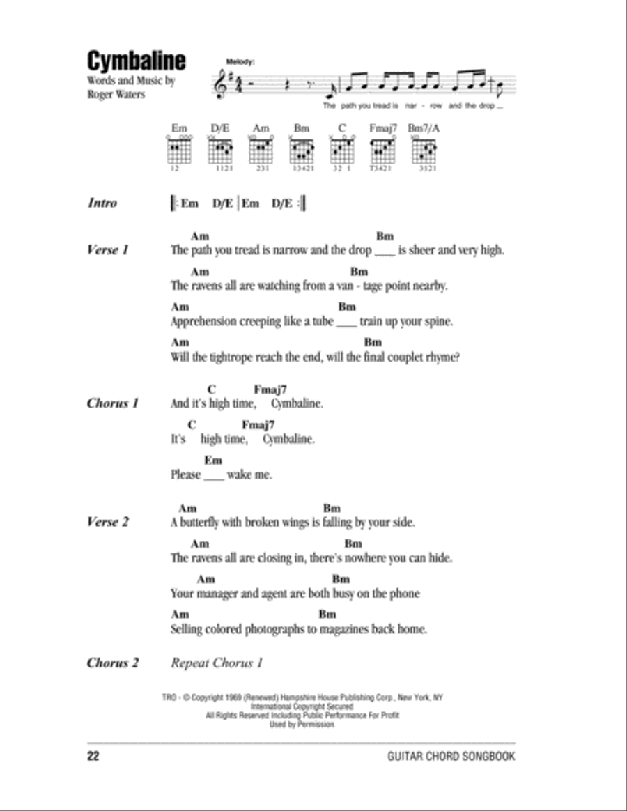 Cymbaline Acoustic Guitar scores gallery preview page 1