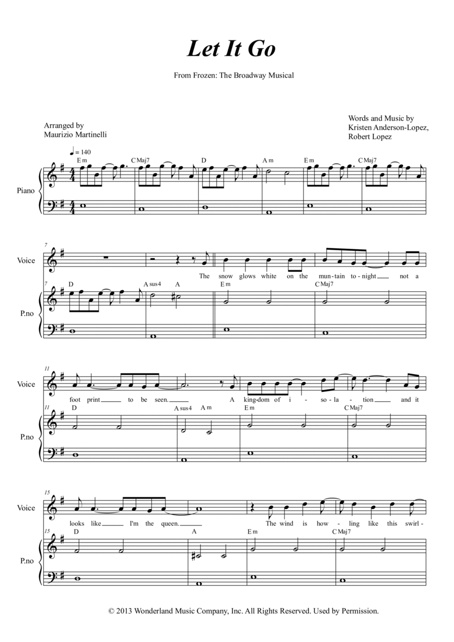 Let It Go Voice scores gallery preview page 1