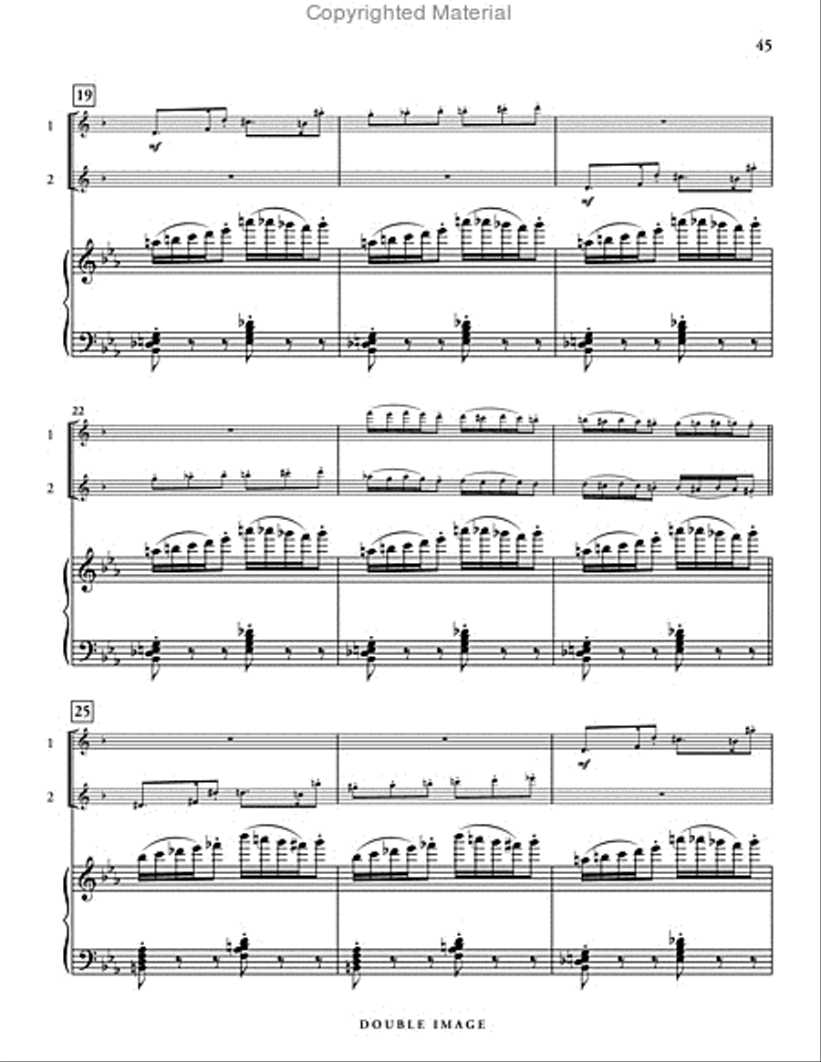 Double Image (piano reduction) Saxophone Duet scores gallery preview page 12