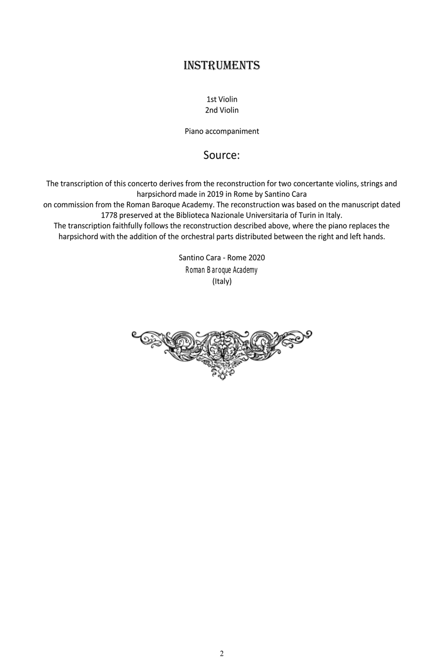 Vivaldi - Double Violin Concerto in B flat major RV 527 for Two Violins and Piano - Score-Parts String Duet scores gallery preview page 2