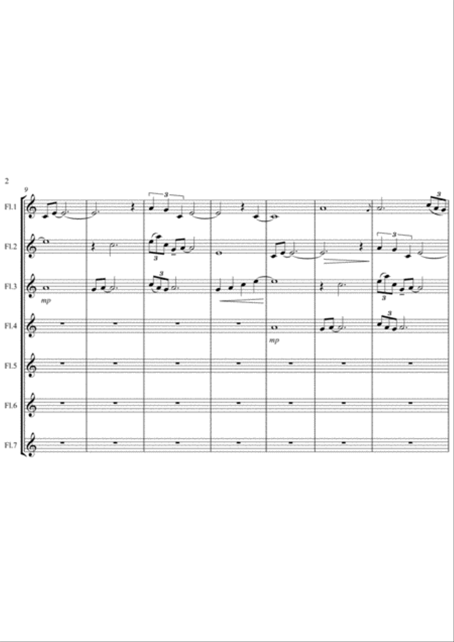 Bamboo Woods for Flute Choir Flute Choir scores gallery preview page 2