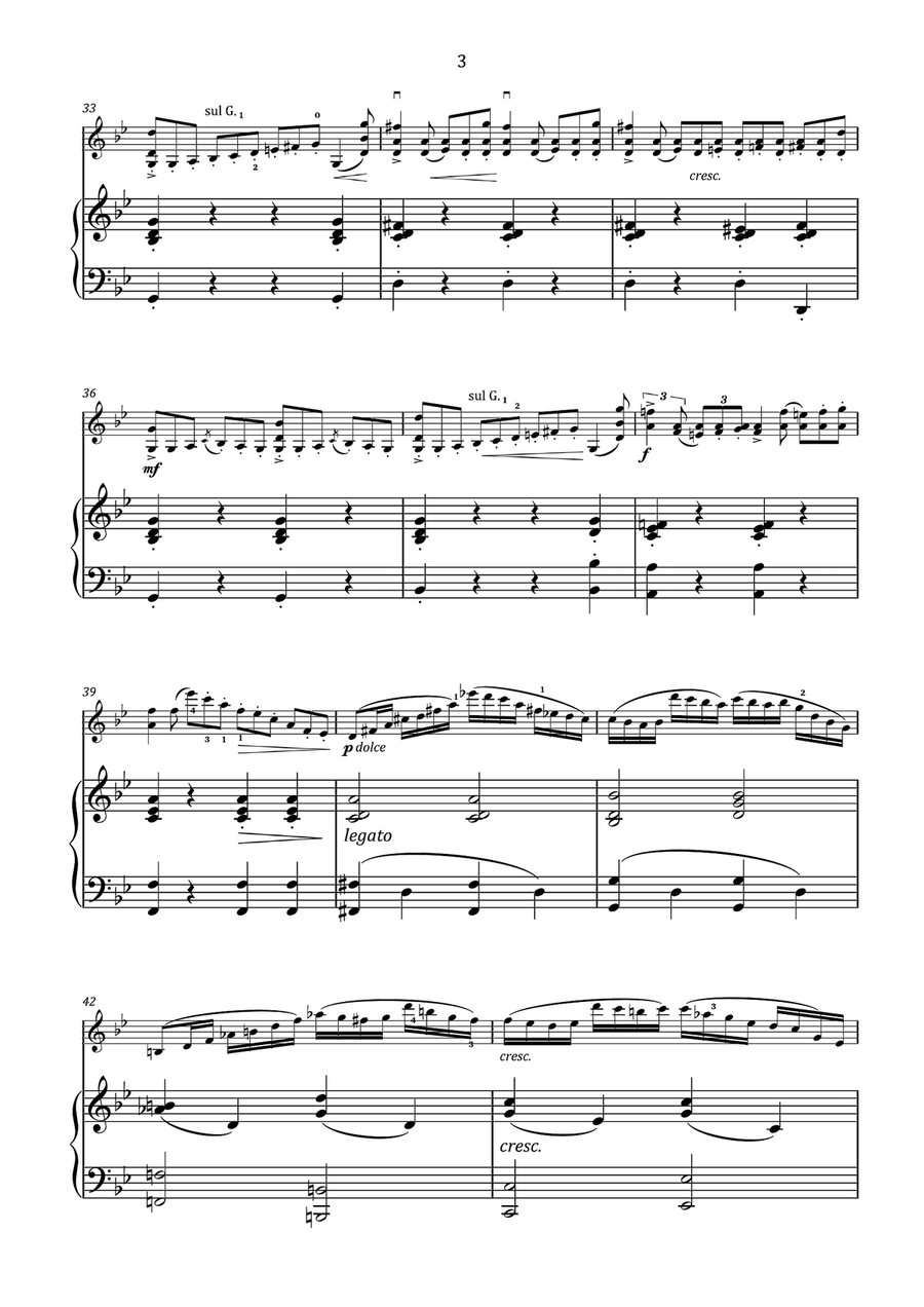 Seitz - Student Concerto No. 3 in G Minor - Intermediate Violin Solo scores gallery preview page 4