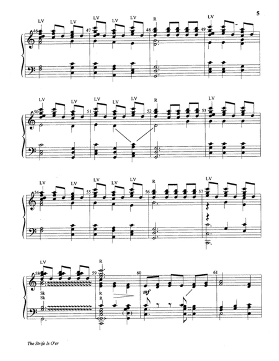 The Strife Is O'er 5-Octaves scores gallery preview page 5