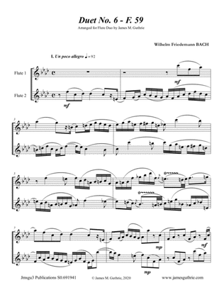 WF Bach: Duet No. 6 for Flute Duo