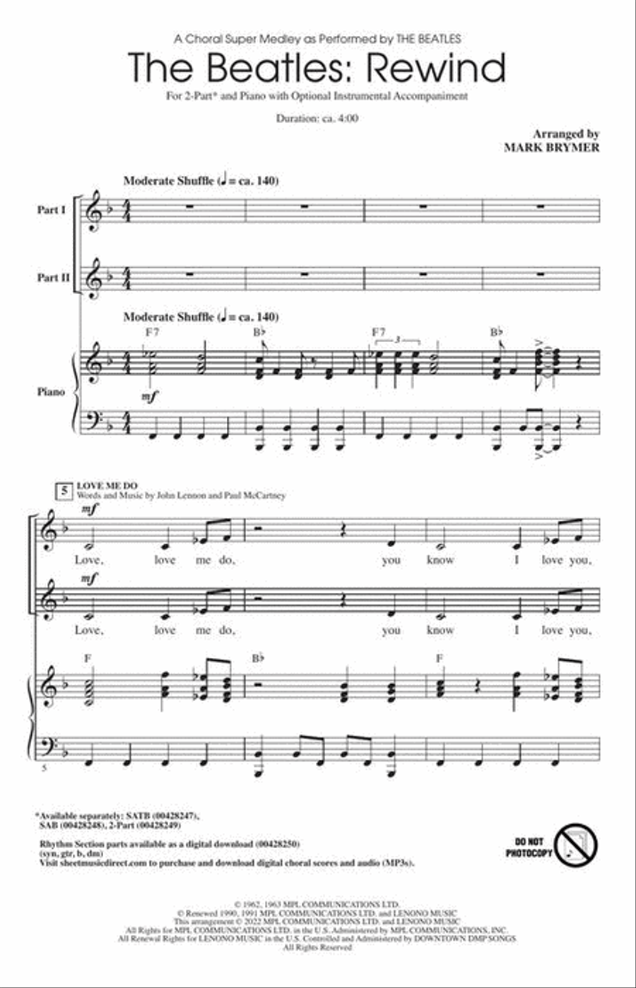 The Beatles: Rewind The Beatles: Rewind 2-Part scores gallery preview page 3
