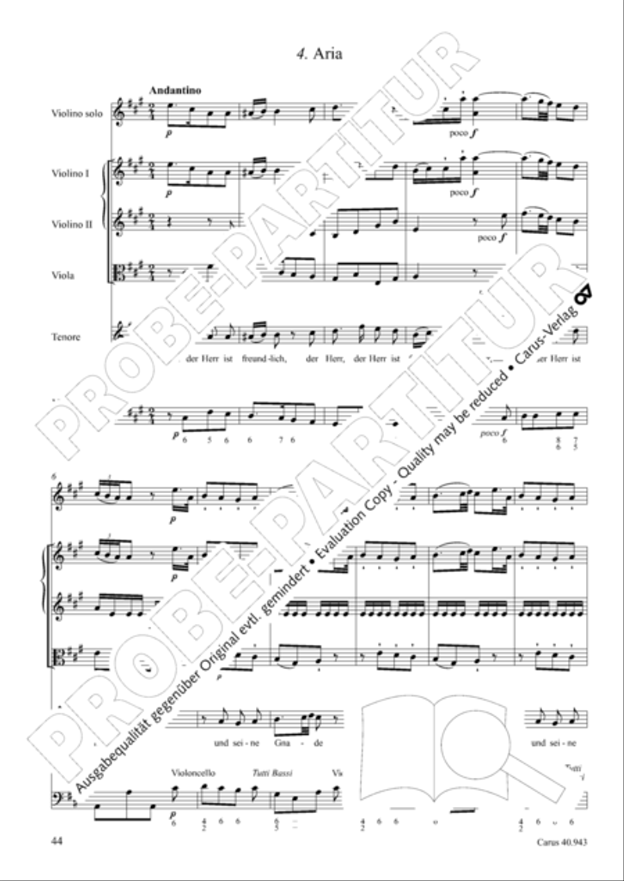 Shout to the Lord, all the earth (Jauchzet dem Herrn, alle Welt) 4-Part scores gallery preview page 51