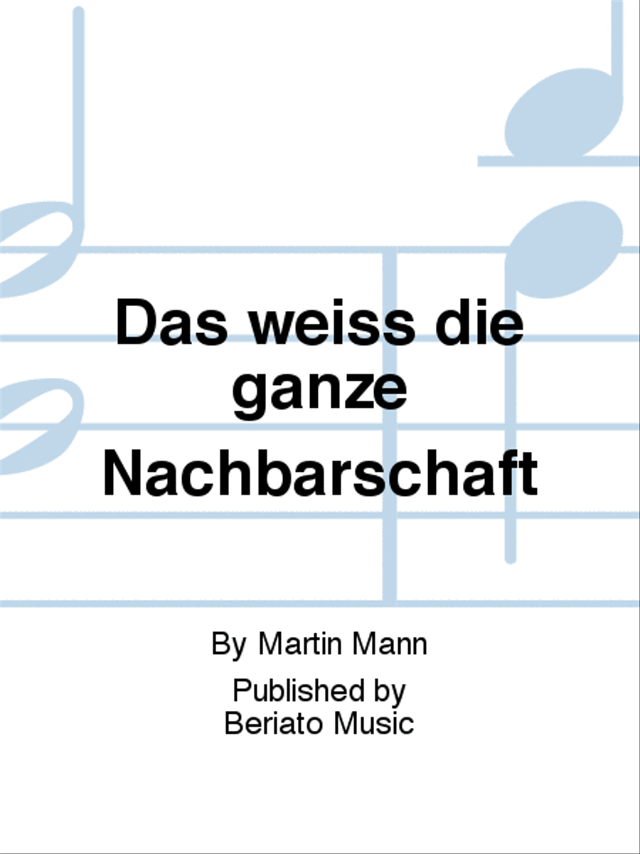 Das weiß die ganze Nachbarschaft Voice Solo scores gallery preview page 1