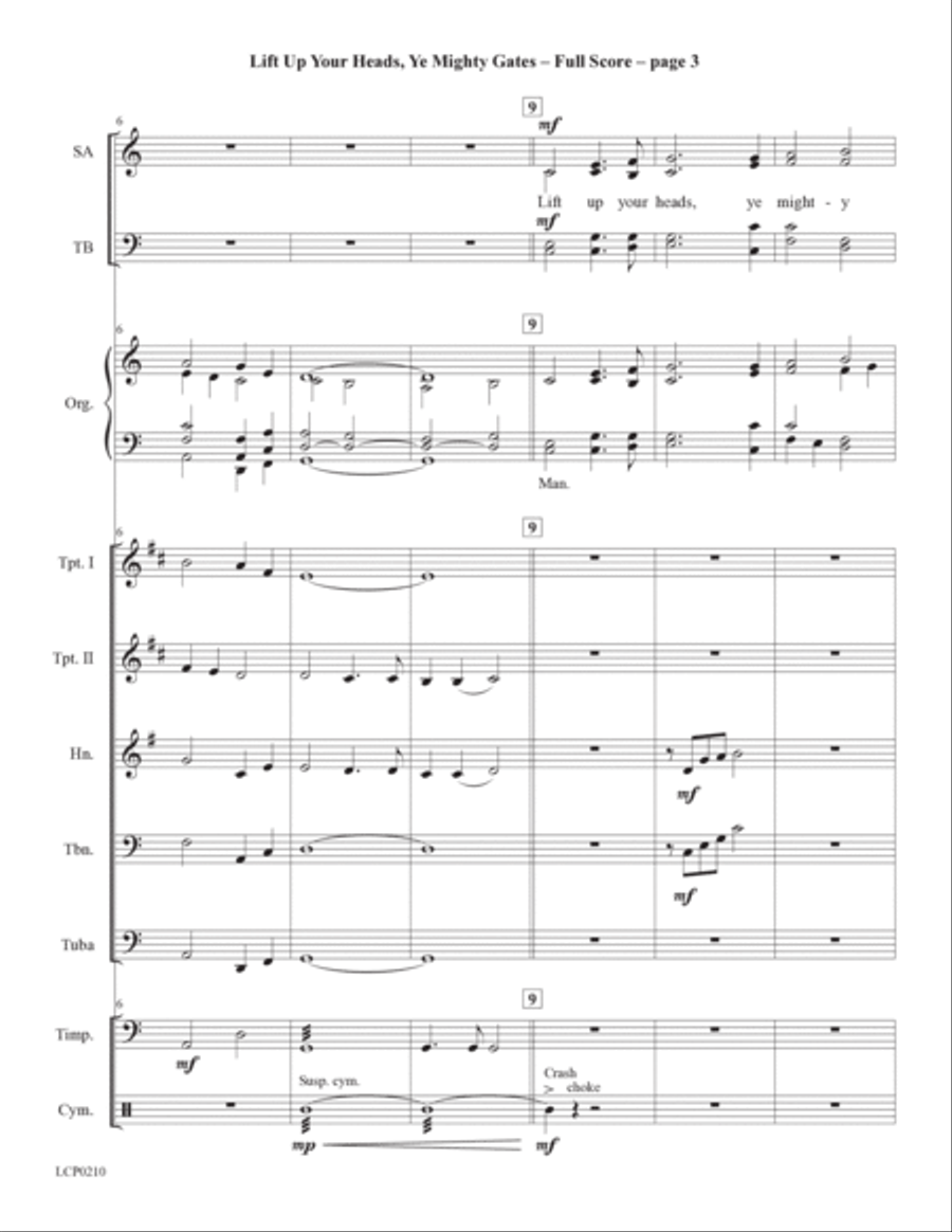 Lift Up Your Heads, Ye Mighty Gates Horn scores gallery preview page 3
