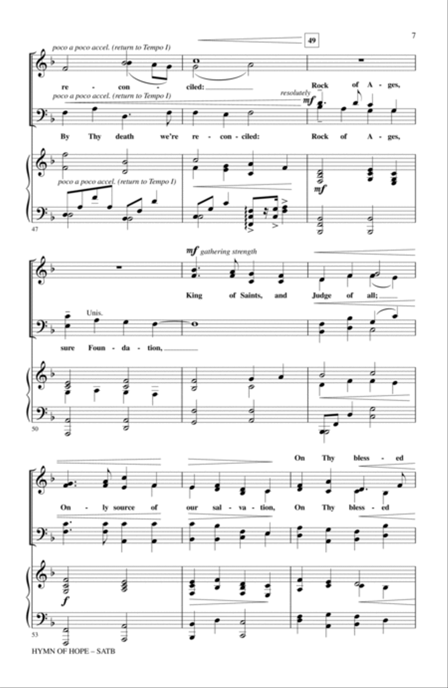 Hymn Of Hope 4-Part scores gallery preview page 6