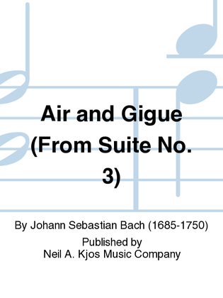 Book cover for Air and Gigue (From Suite No. 3)