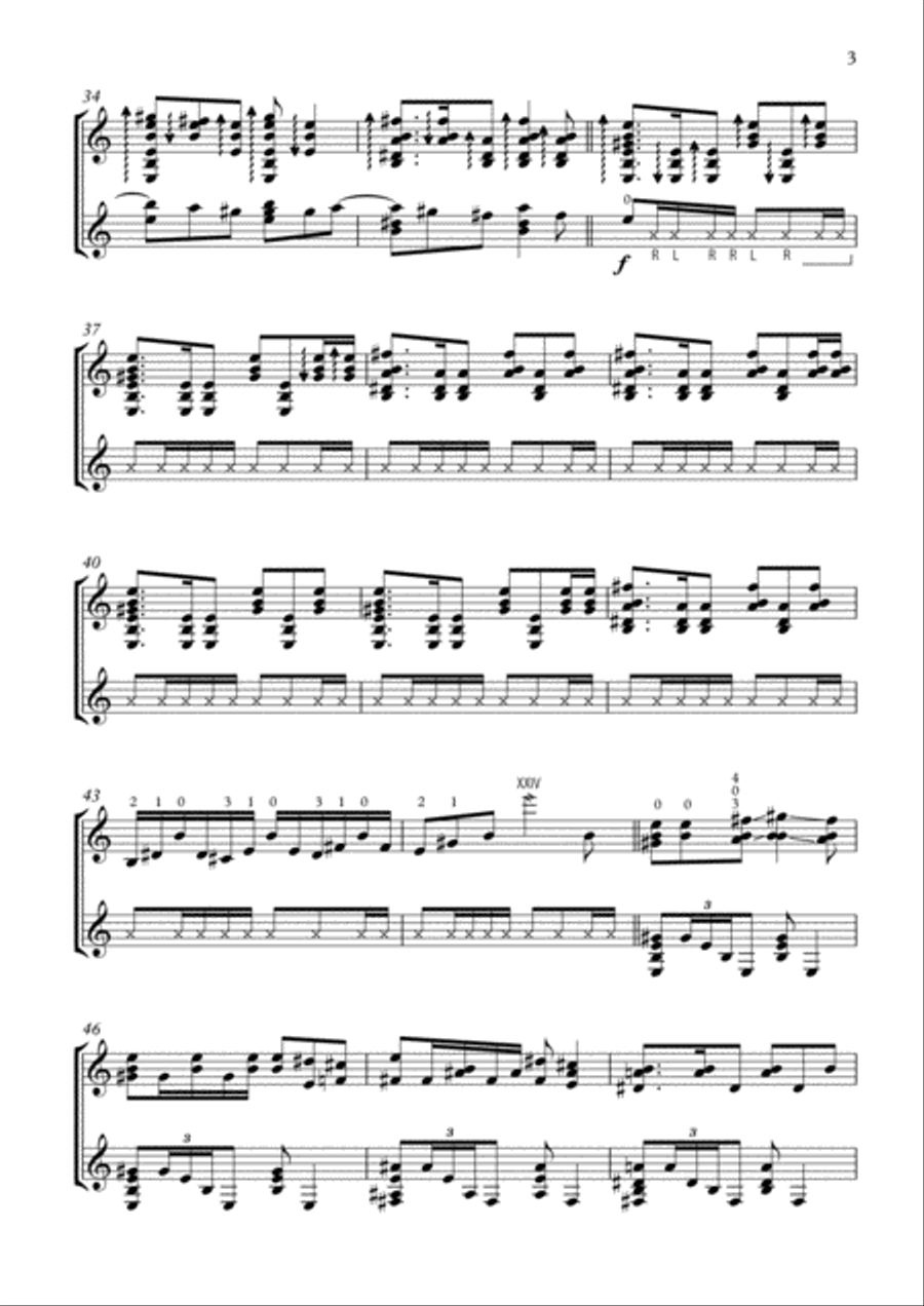 La Jardinera - for two Guitars Acoustic Guitar scores gallery preview page 3