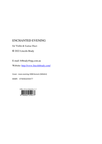 ENCHANTED EVENING - Violin & Guitar Duet image number null