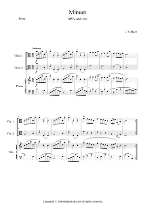 Minuet BWV anh 116 in C