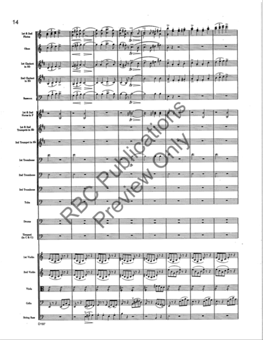 Symphony #9 In C Major Mvt. 1 Full Orchestra scores gallery preview page 15