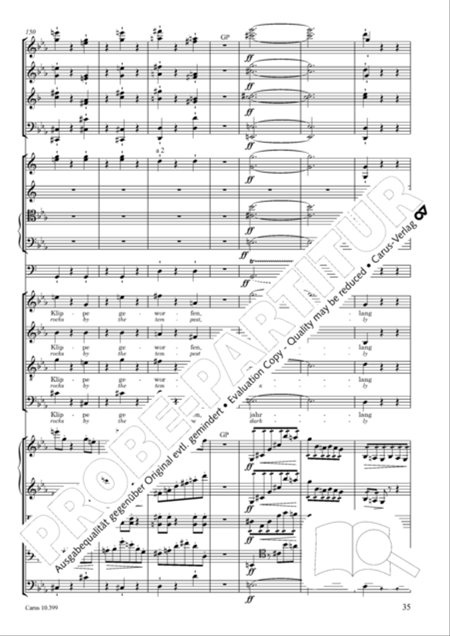 Schicksalslied, Op. 54 4-Part scores gallery preview page 36