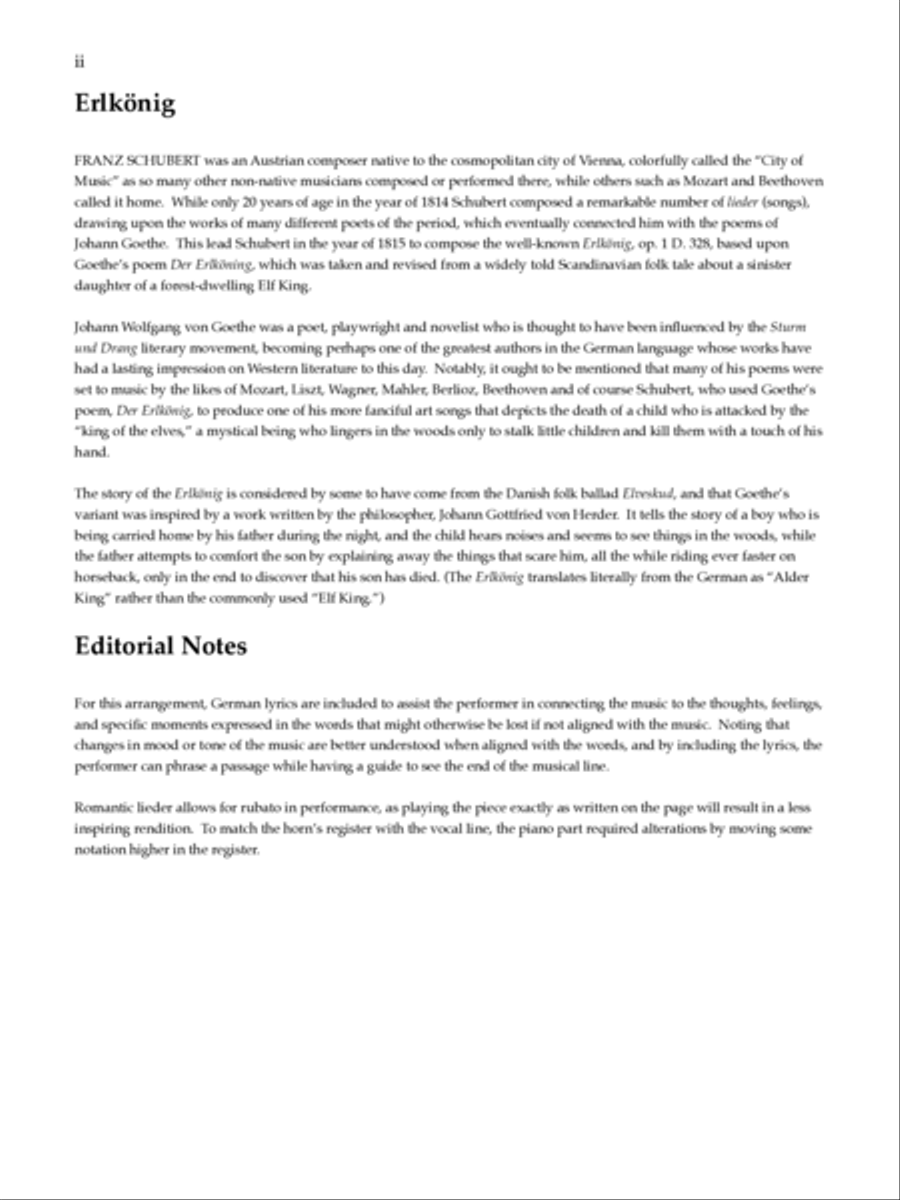 Erlkönig Horn scores gallery preview page 3