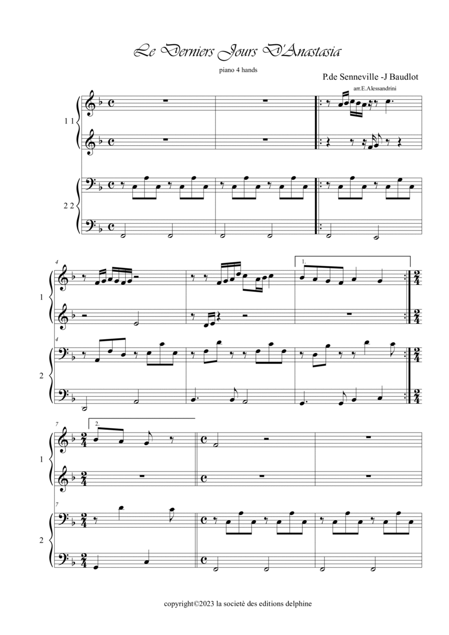 Les Derniers Jours D'anastasia Kemsky Piano Method scores gallery preview page 1