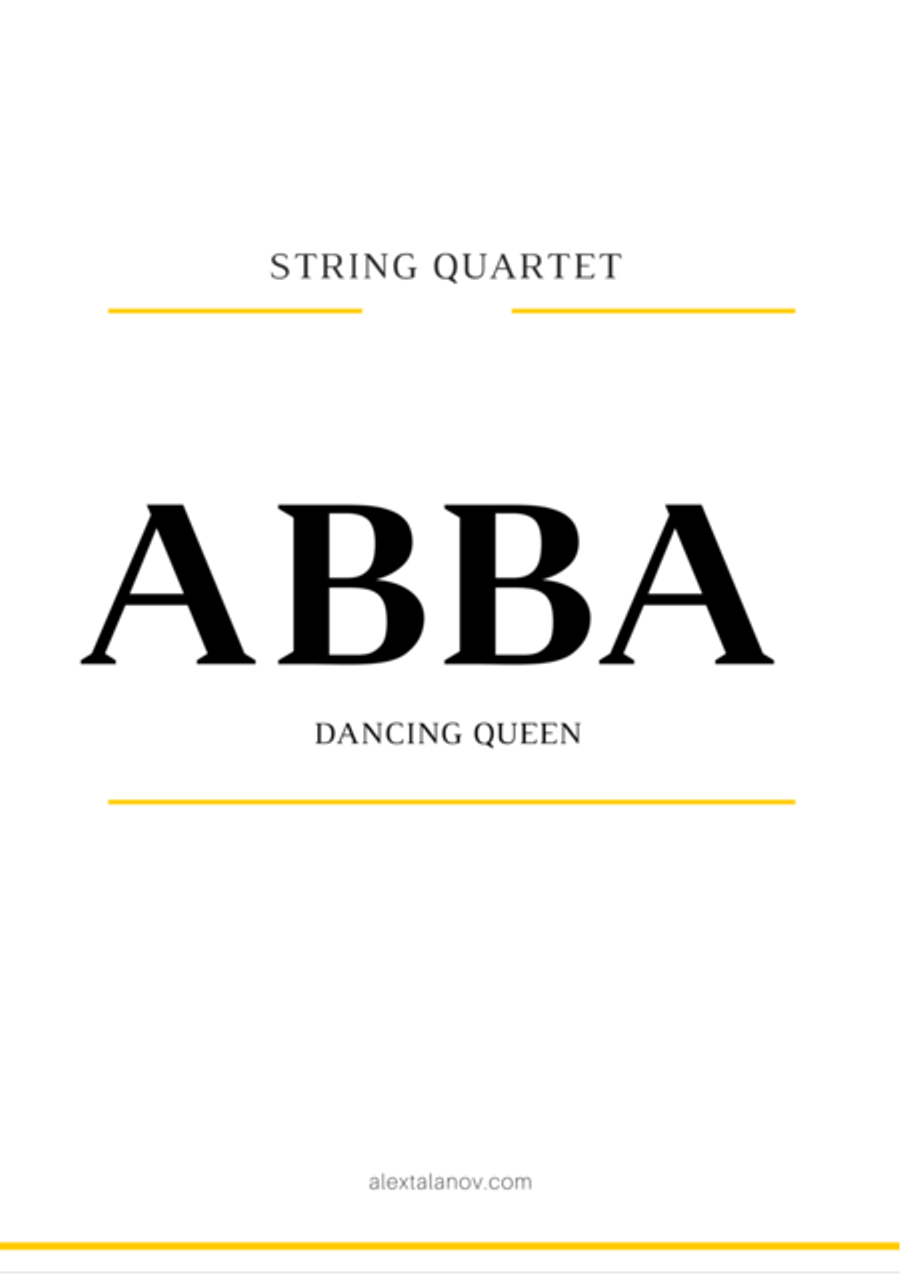 Dancing Queen Dancing Queen String Quartet scores gallery preview page 1