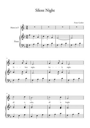 Silent Night for Piano and Horn in F – easy