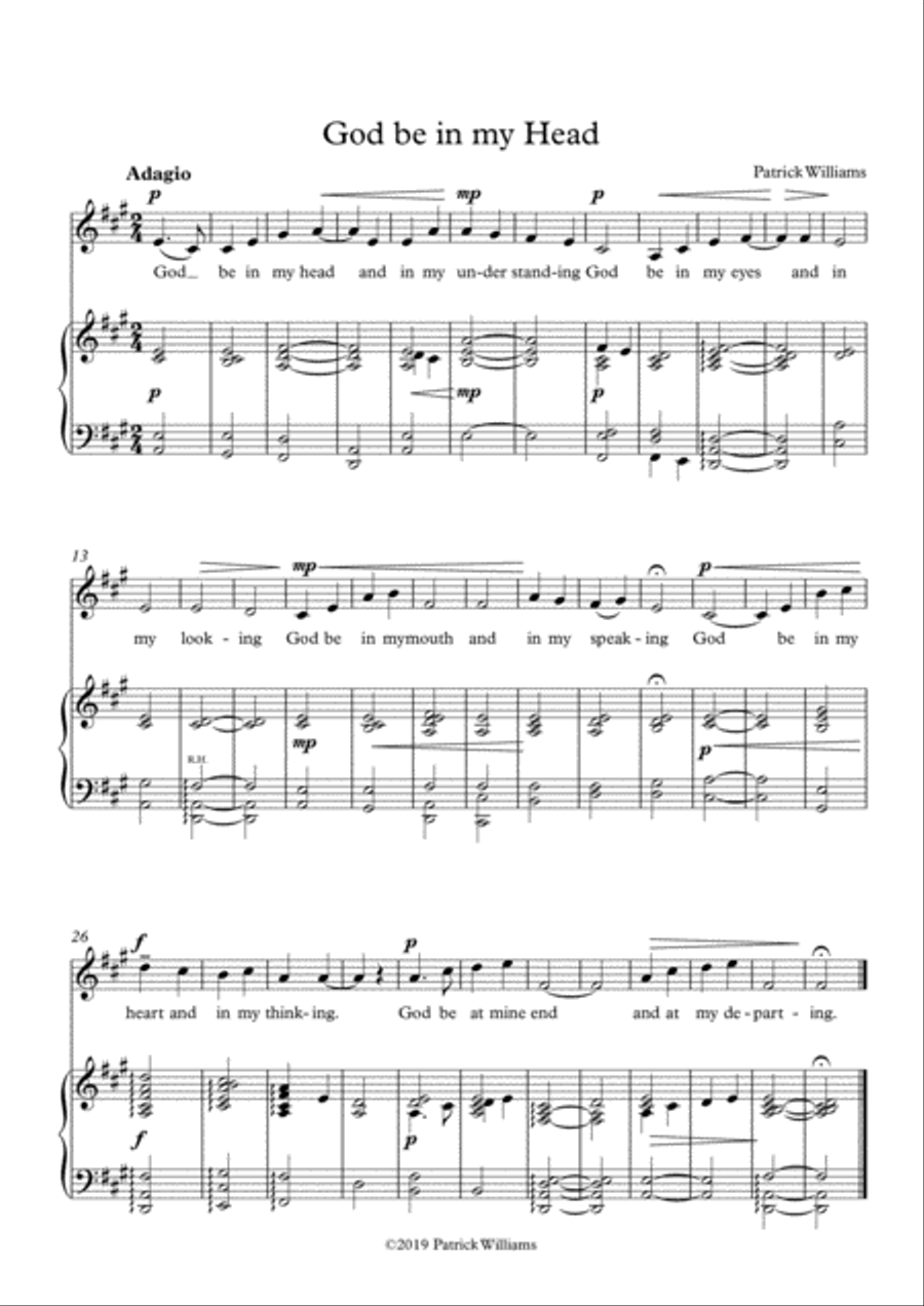 God be in my Head God be in my Head Voice Solo scores gallery preview page 1