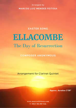 Book cover for ELLACOMBE (The Day of Resurrection) - Clarinet Quintet