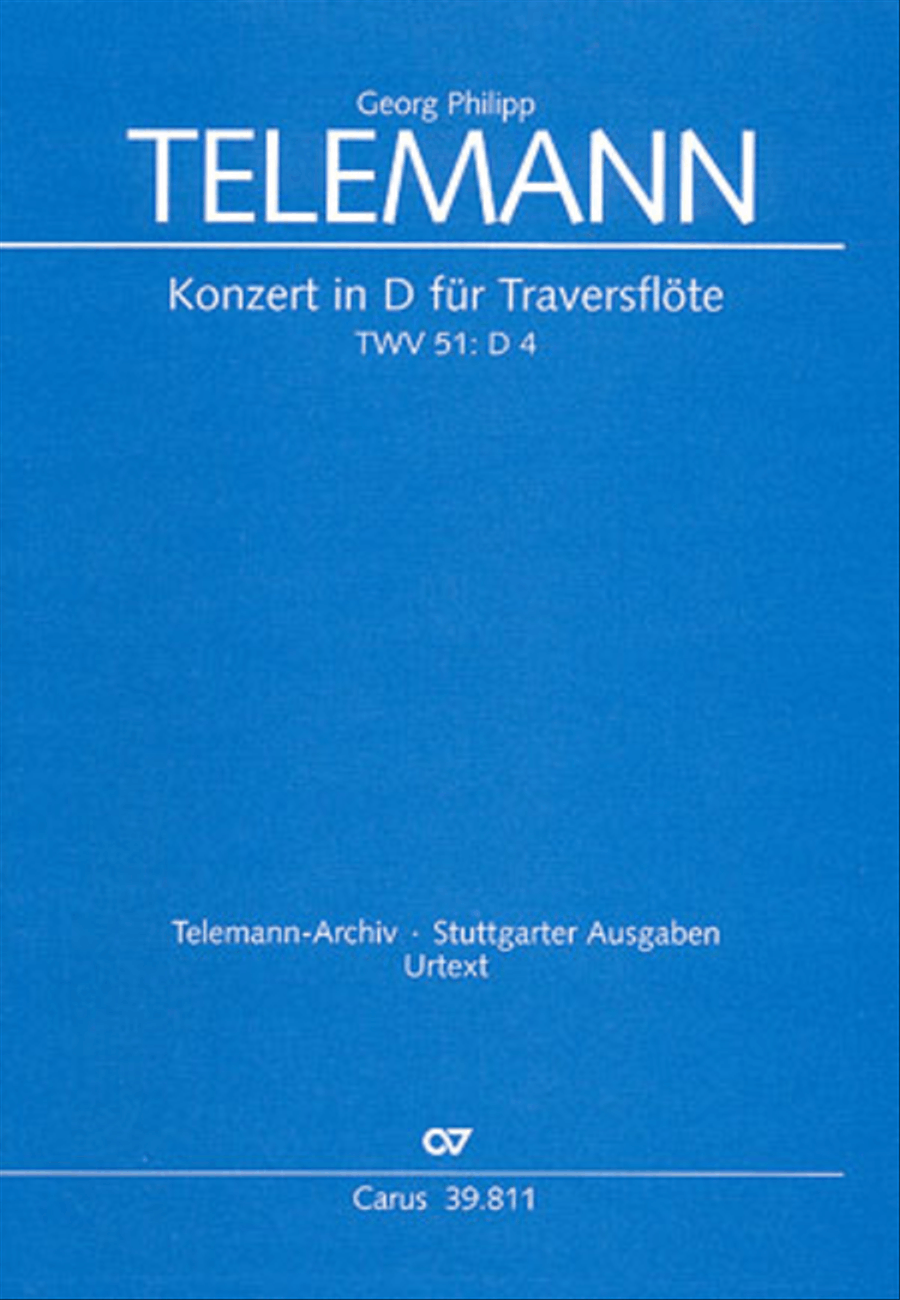 Concerto for flute (Konzert in D fur Traversflote) Flute scores gallery preview page 1