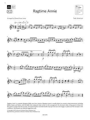 Ragtime Annie (Grade 4, A2, from the ABRSM Violin Syllabus from 2024)