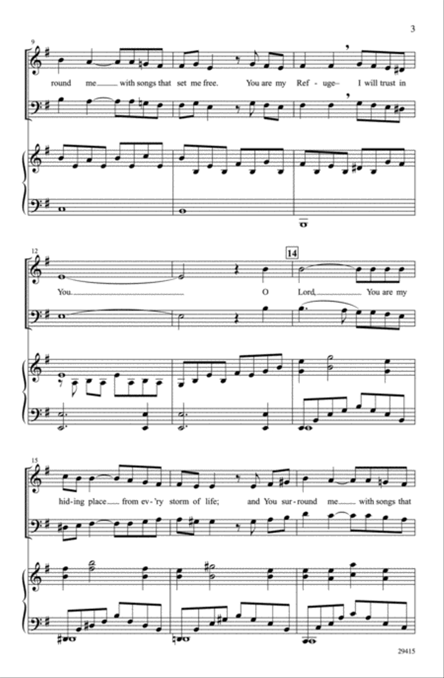 My Hiding Place 2-Part scores gallery preview page 3