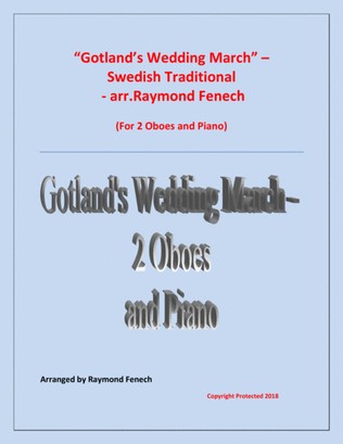 Gotland's Wedding March - Traditional - 2 Oboes and Piano