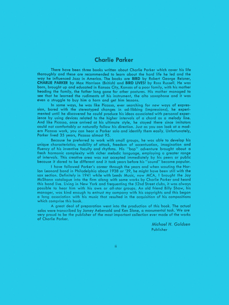 Charlie Parker Omnibook – Volume 1 image number null
