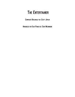 Book cover for The Entertainer (Easy Piano)